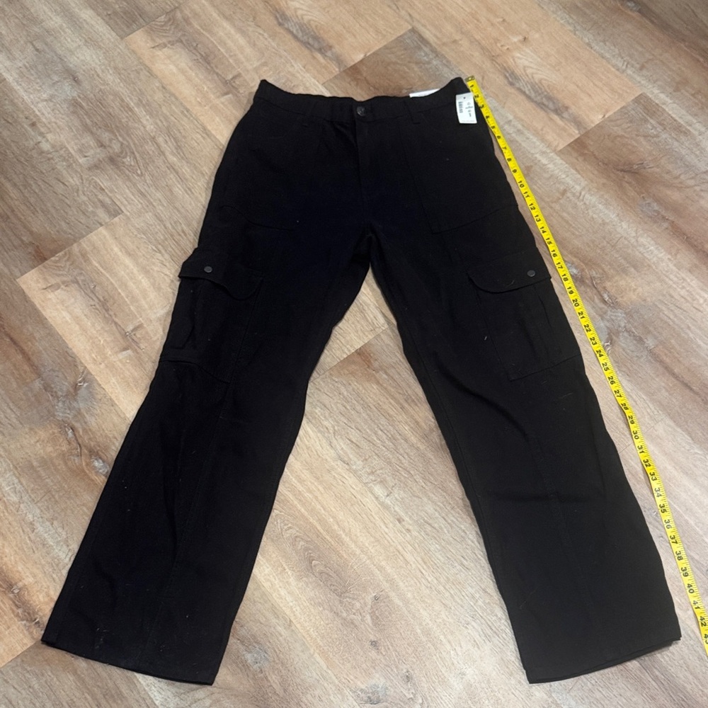 Aeropostale Womens Utility Cargo Stretch Black Pants Size Large NWT